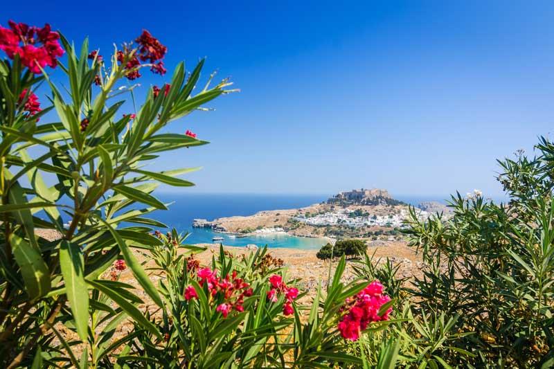 Lindos a najkrajšie pláže ostrova - Rodos, Grécko